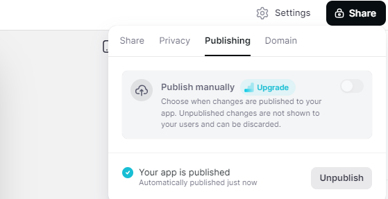 No publish